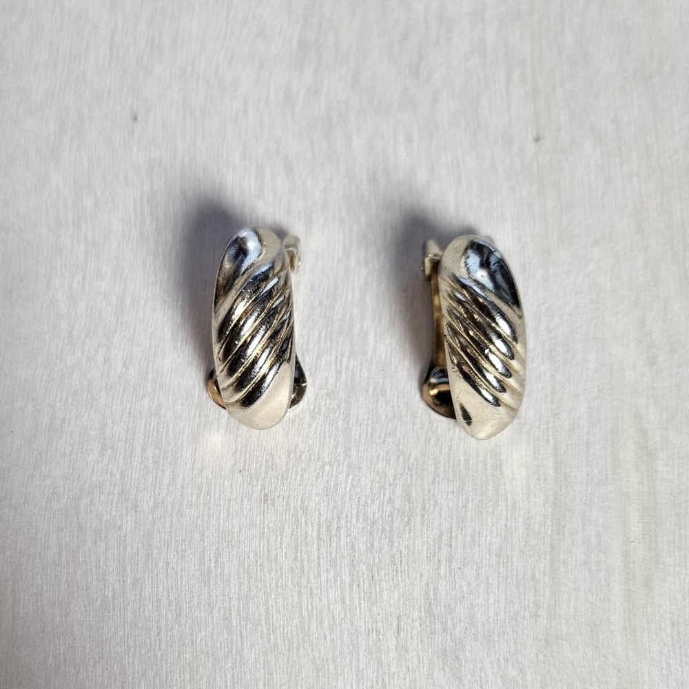 Vintage Christian Dior goldtone Clip-On Earrings